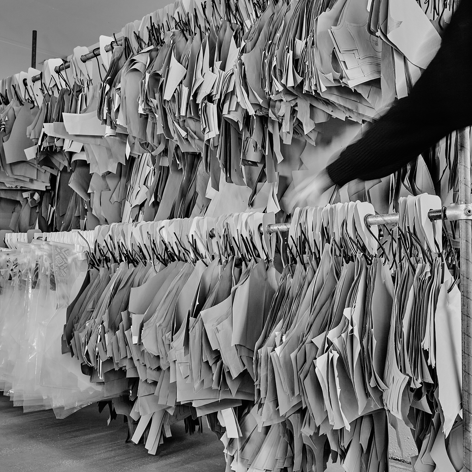 Auf einer Stange aufgereihte Fittings