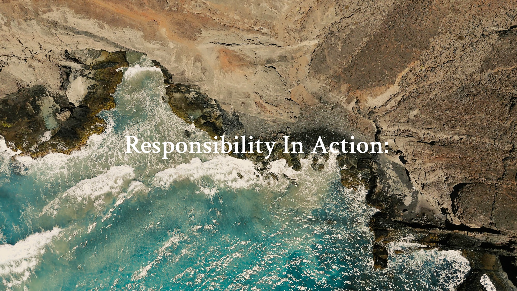 The sea and the cliff from above